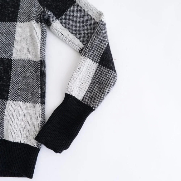 Banana Republic Black & White 61% Cotton 19% Mohair 8%  Wool Crewneck Sweater XS - Picture 6 of 12